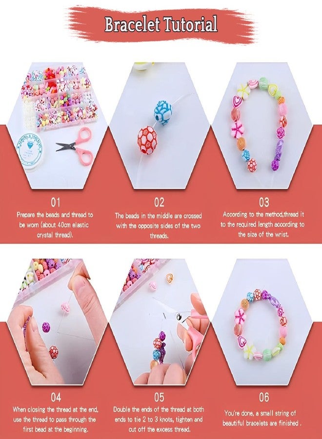 SYGA Beads for Kids Crafts Children's Jewelry Making Kit DIY Bracelets Necklace Hairband and Rings Craft Kits Birthday for 4, 5, 6, 7-Year-Old Little Girls-Multicolor (DIYBeadsSet-27) - Image 2